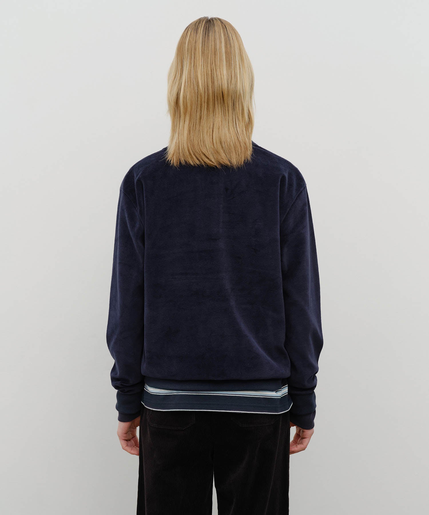 Marithé François Girbaud - Classic Logo Collared Velour Sweatshirt
