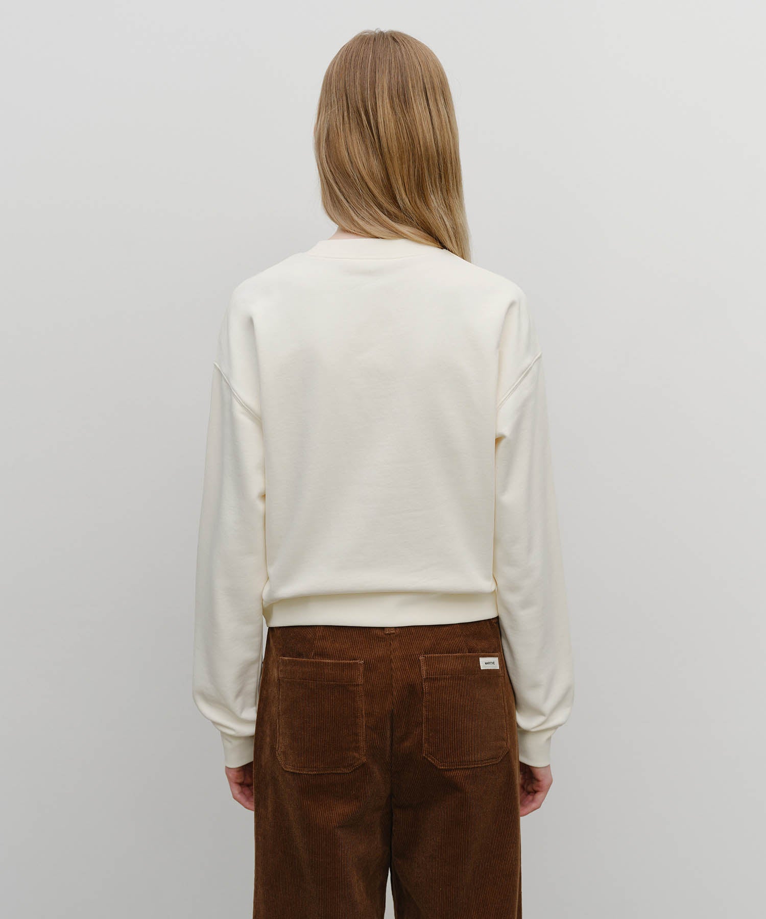 Marithé François Girbaud - W Doodle Bear Crop Sweatshirt
