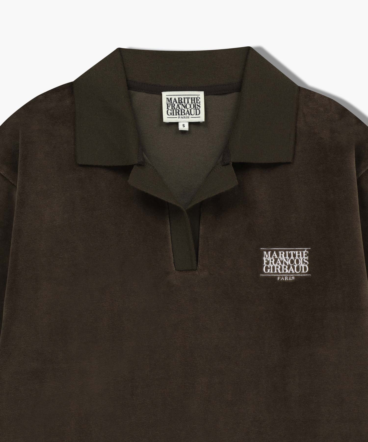 Marithé François Girbaud - Classic Logo Collared Velour Sweatshirt