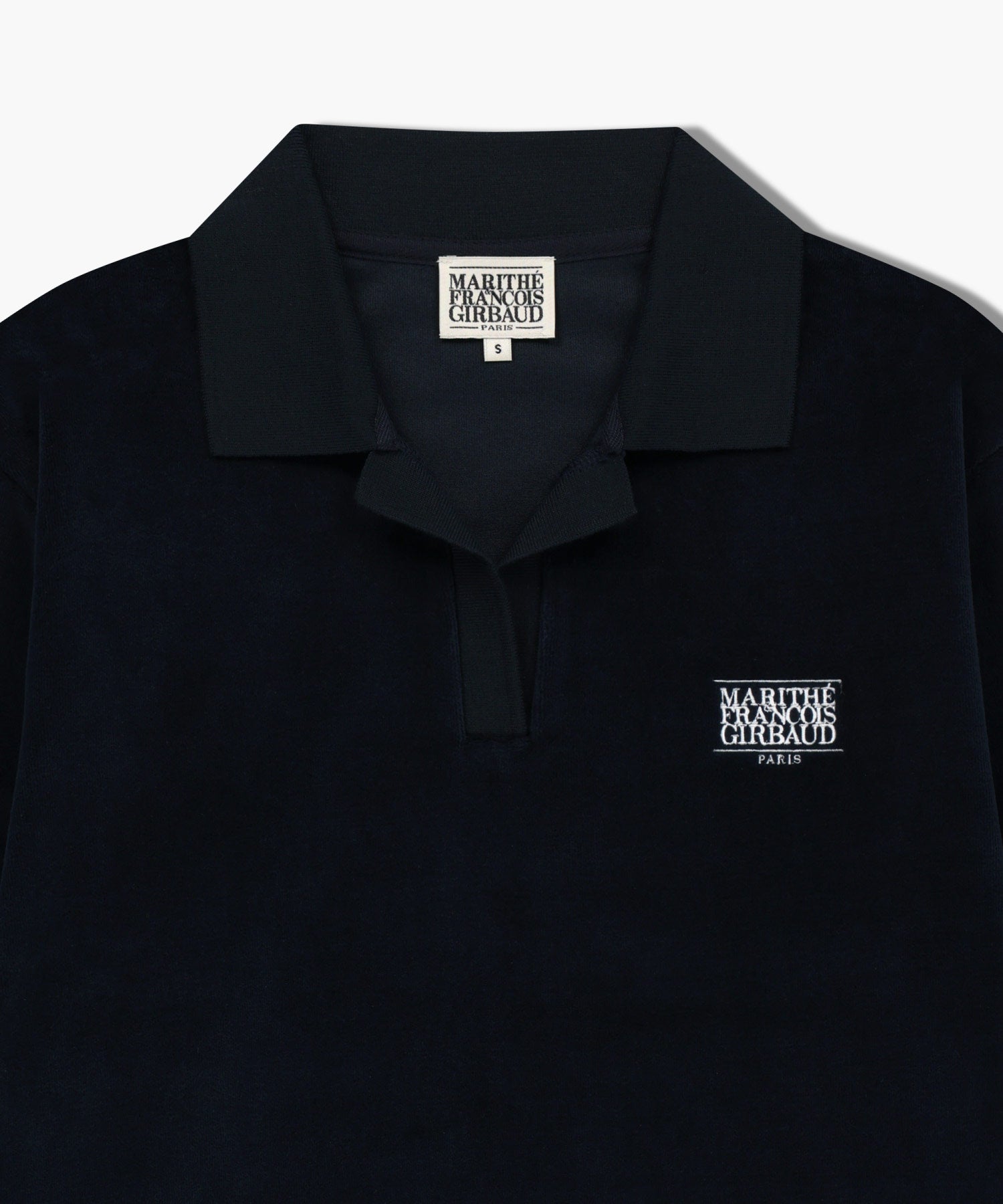 Marithé François Girbaud - Classic Logo Collared Velour Sweatshirt