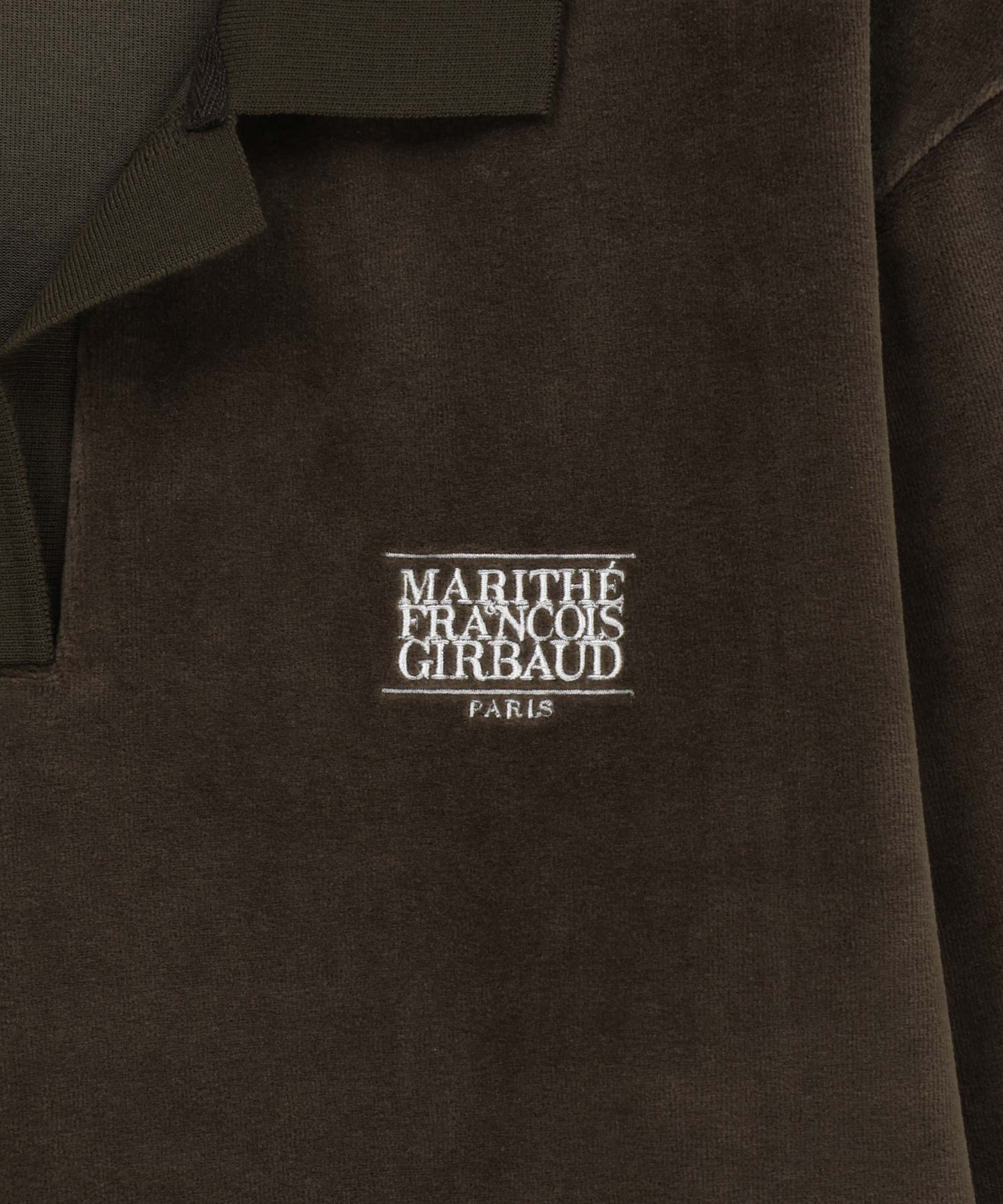 Marithé François Girbaud - Classic Logo Collared Velour Sweatshirt