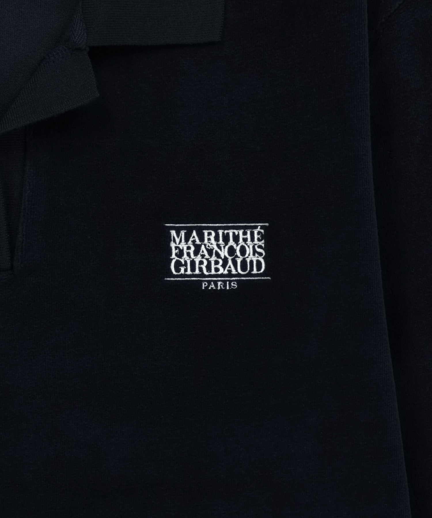 Marithé François Girbaud - Classic Logo Collared Velour Sweatshirt