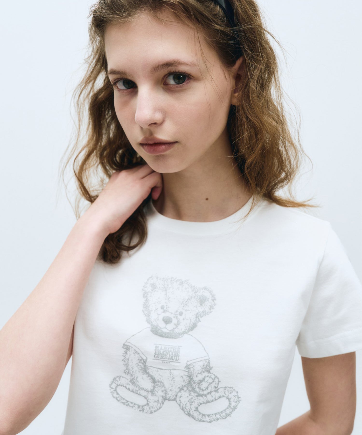 Marithé François Girbaud - W Sketch Doodle Bear Crop Tee