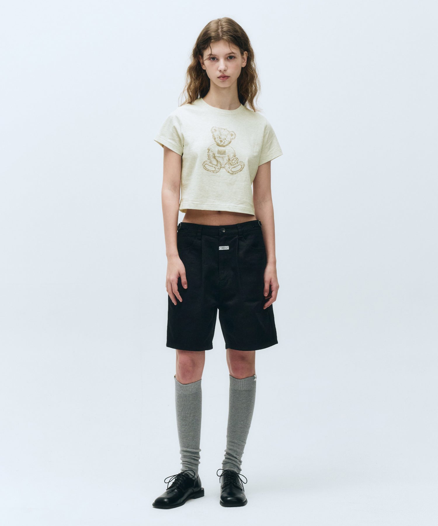Marithé François Girbaud - W Sketch Doodle Bear Crop Tee