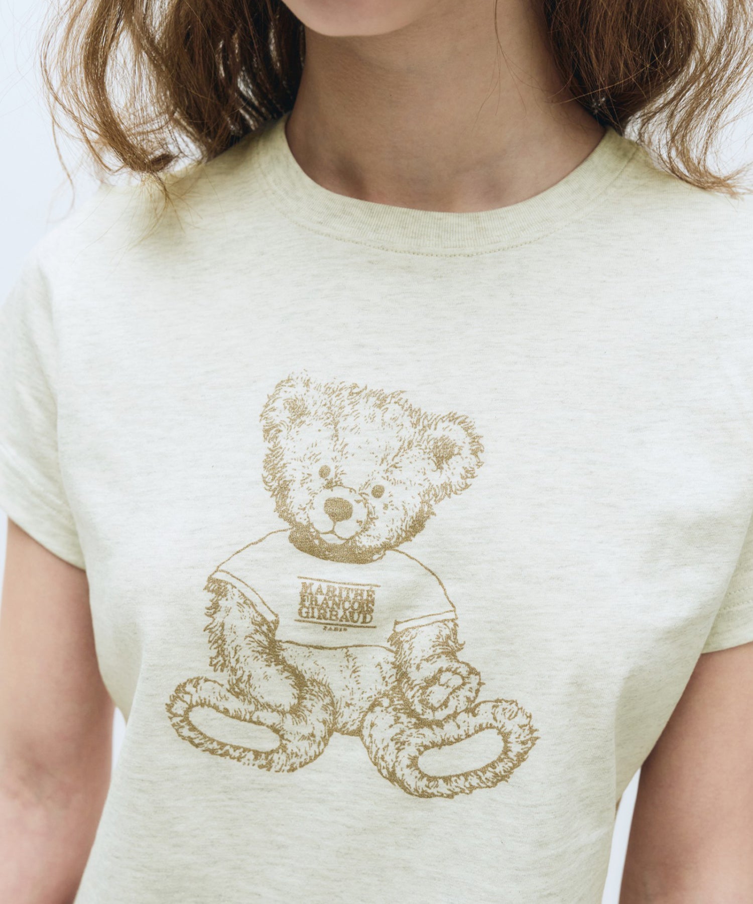 Marithé François Girbaud - W Sketch Doodle Bear Crop Tee
