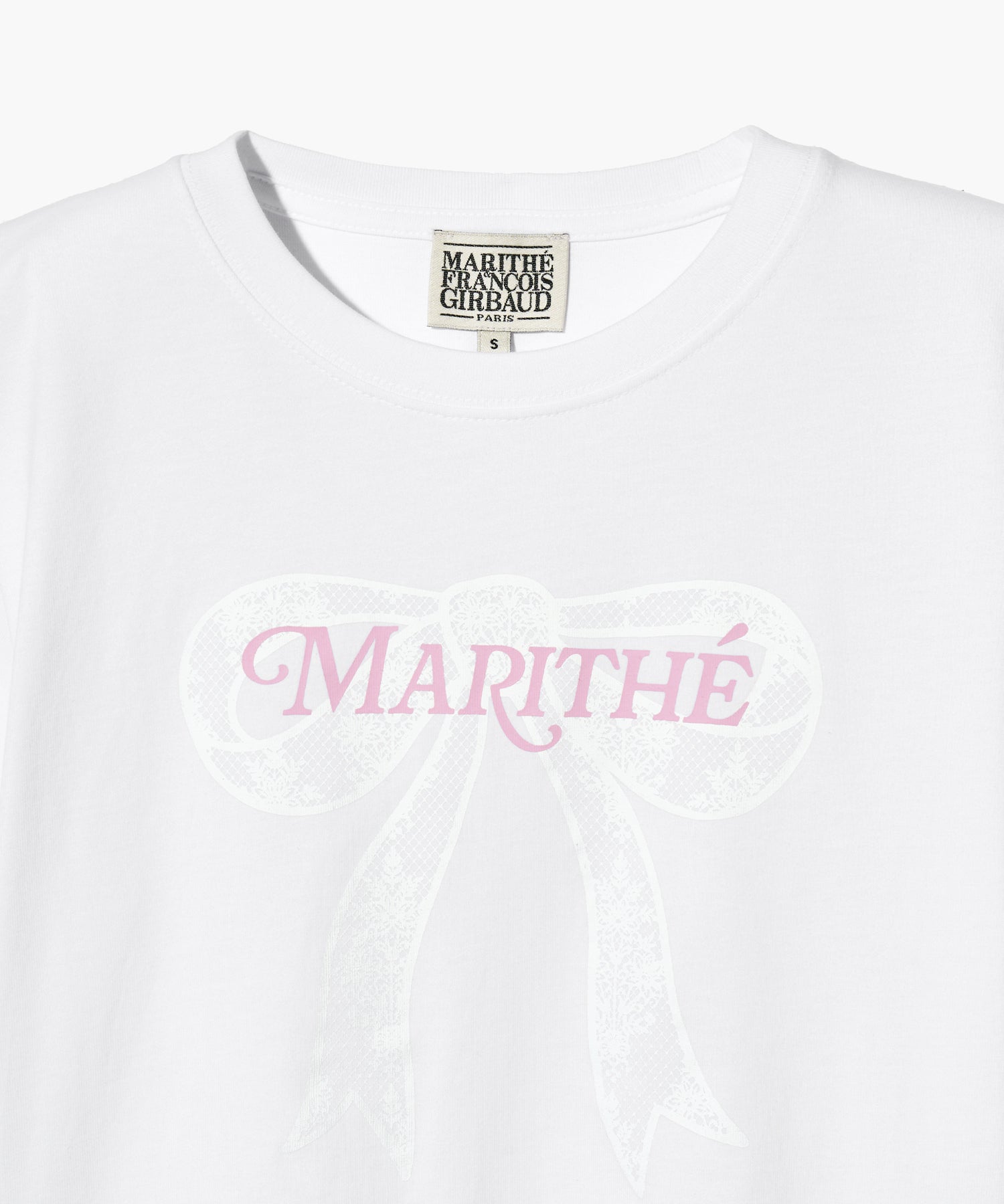 Marithé François Girbaud - W Ribbon Graphic Crop Tee