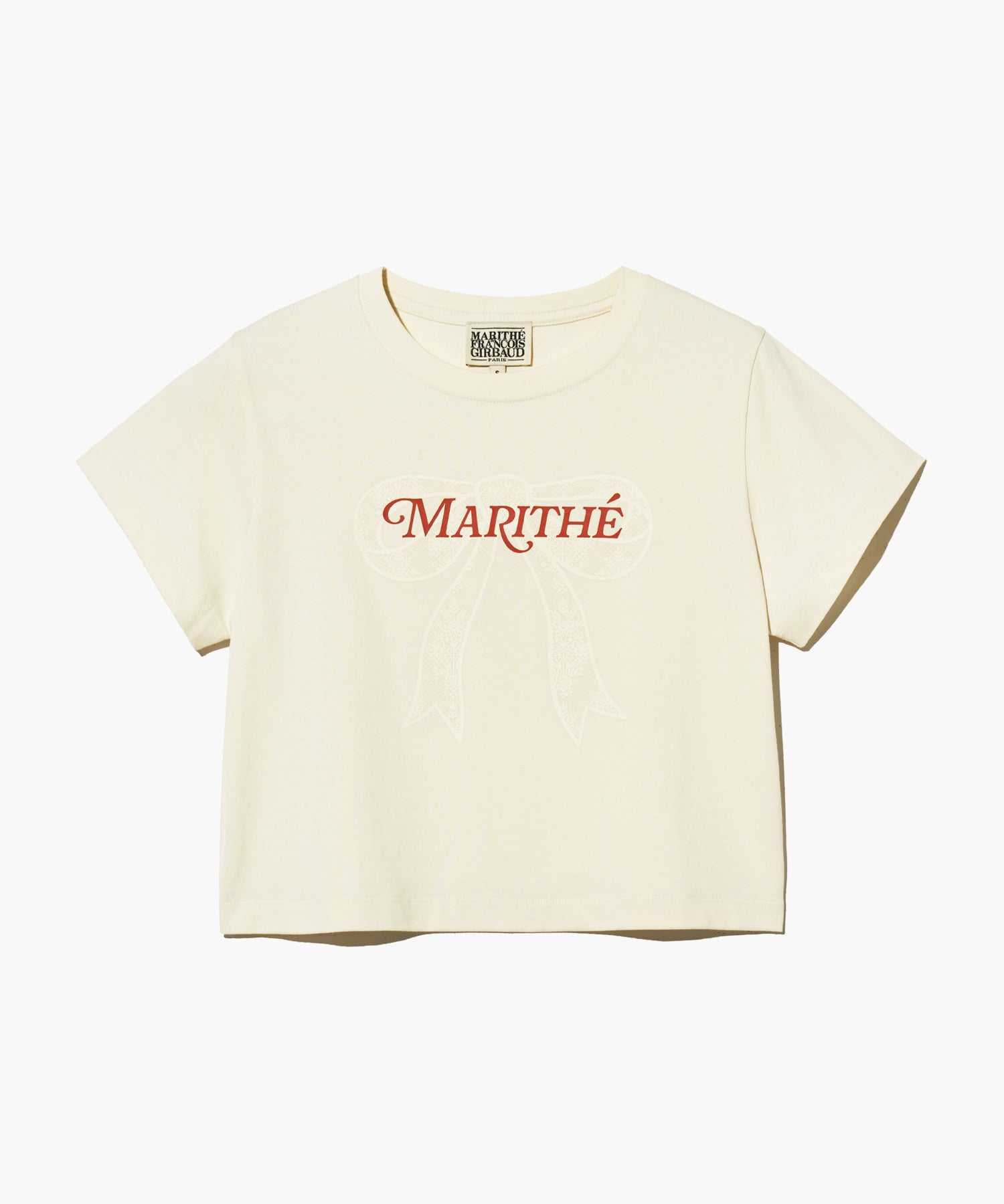 Marithé François Girbaud - W Ribbon Graphic Crop Tee