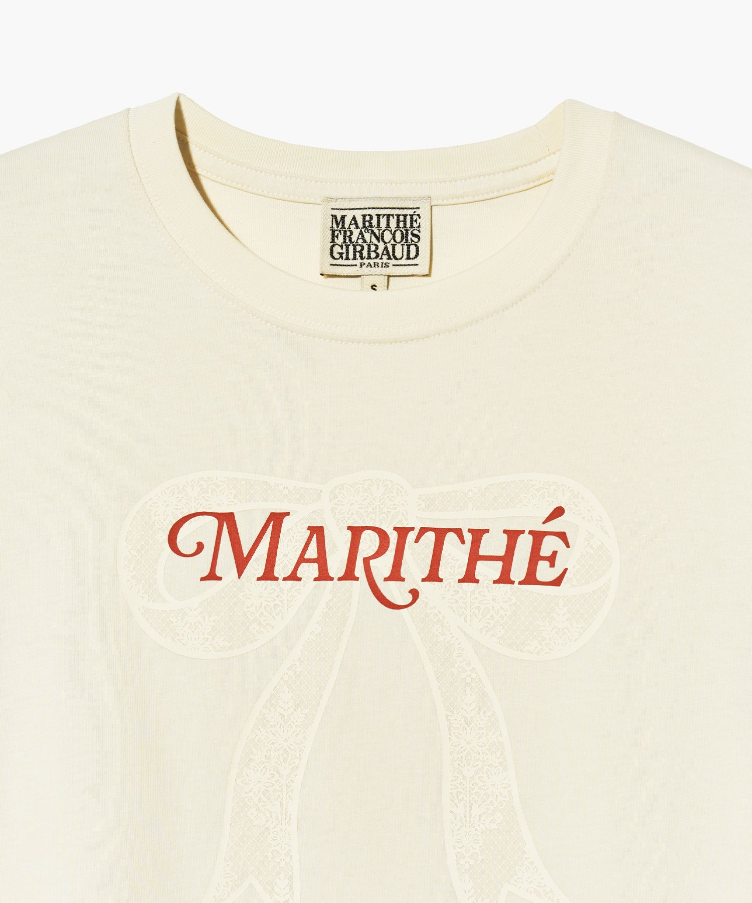 Marithé François Girbaud - W Ribbon Graphic Crop Tee
