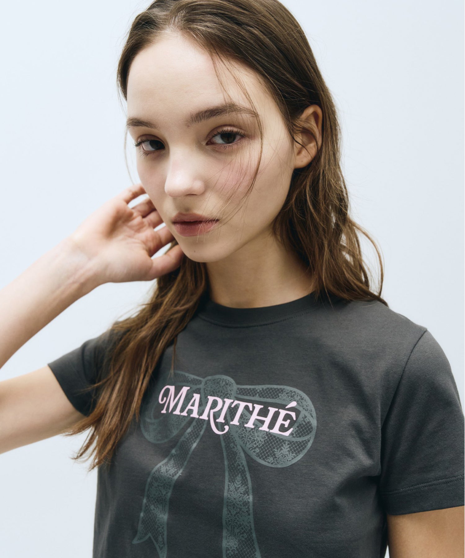 Marithé François Girbaud - W Ribbon Graphic Crop Tee