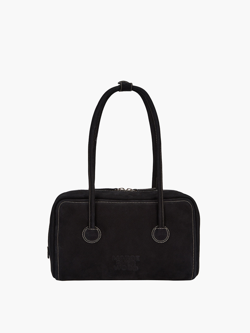 Marge Sherwood Soft Boston bag in black nubuck