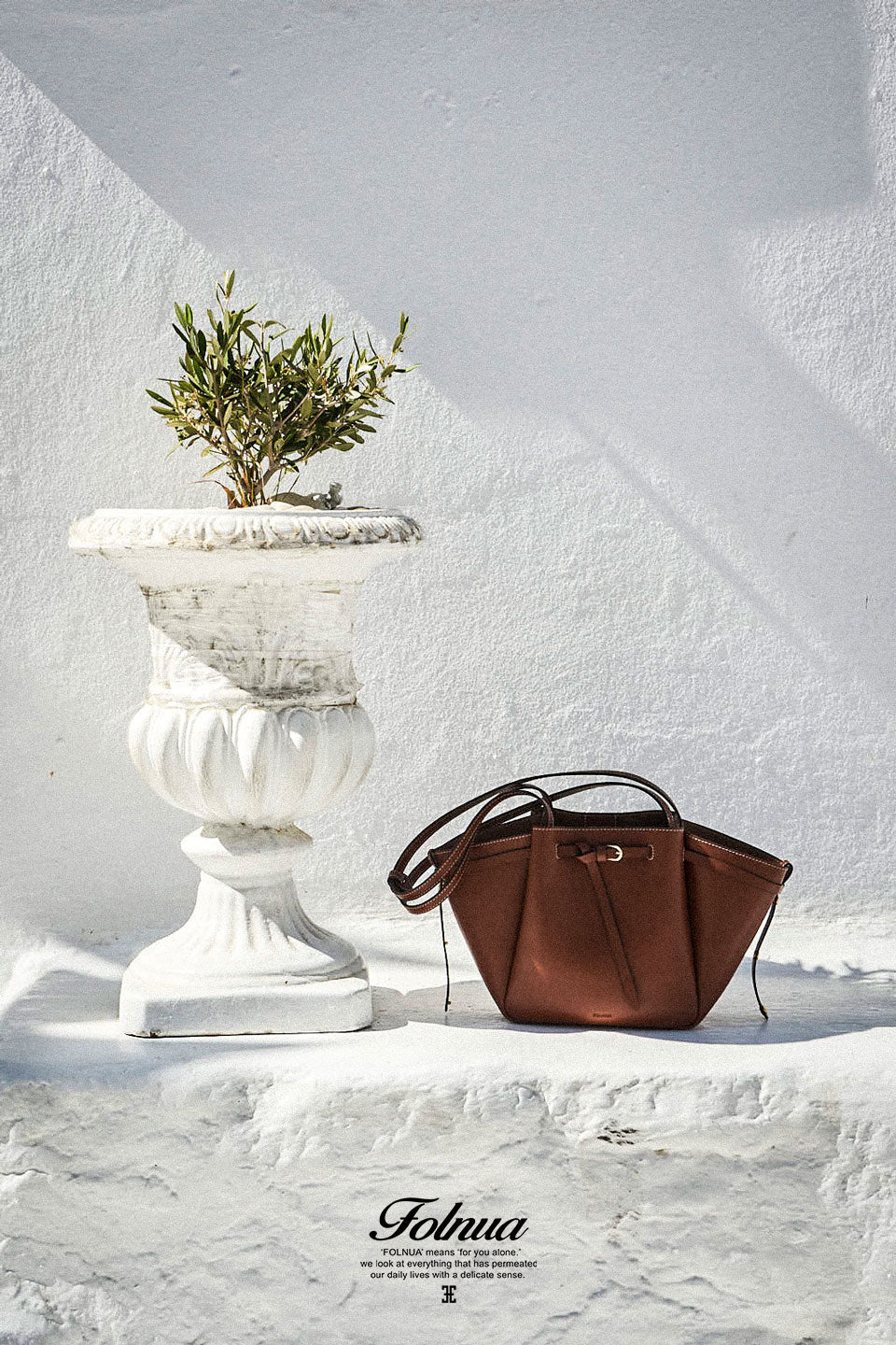 FOLNUA - Mini Anthos Bag Brown - Stitch – SoJan.com.au
