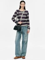 MARGESHERWOOD Soft Tote Mini Bag in Navy Pull-up leather