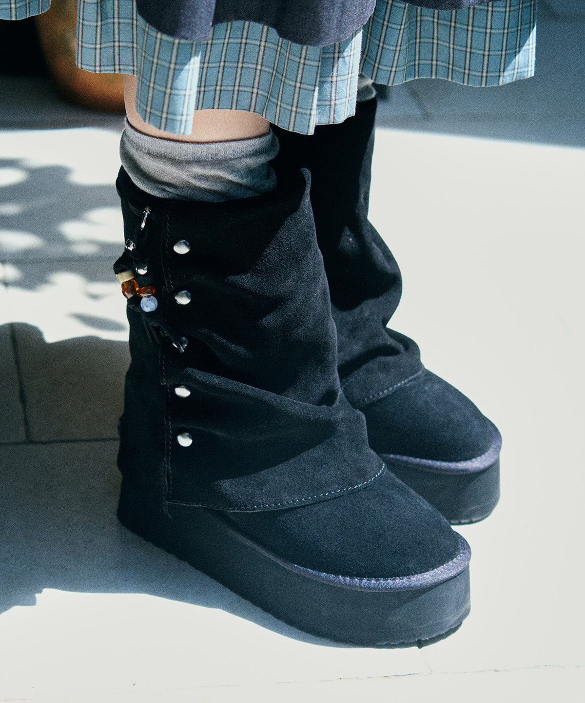 Rockfish Weatherwear Stud Maxi Folded Boots Middle Black - photo 2