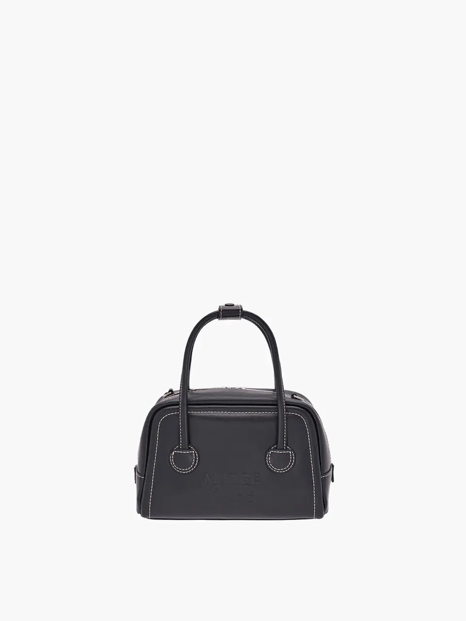 MARGESHERWOOD Soft Tote Mini Bag in Black Plain leather
