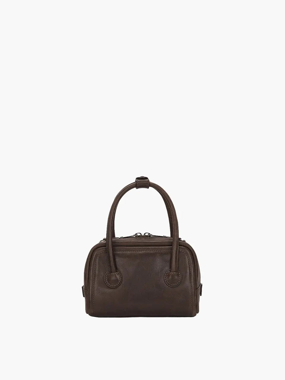 MARGESHERWOOD Soft Tote Mini Bag in Washed Brown Pull-up leather