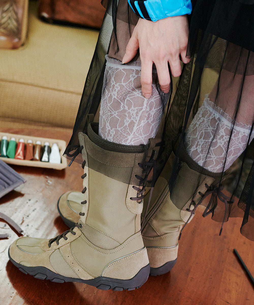 Rockfish Weatherwear NICOLE MIDDLE BOOTS Khaki on foot