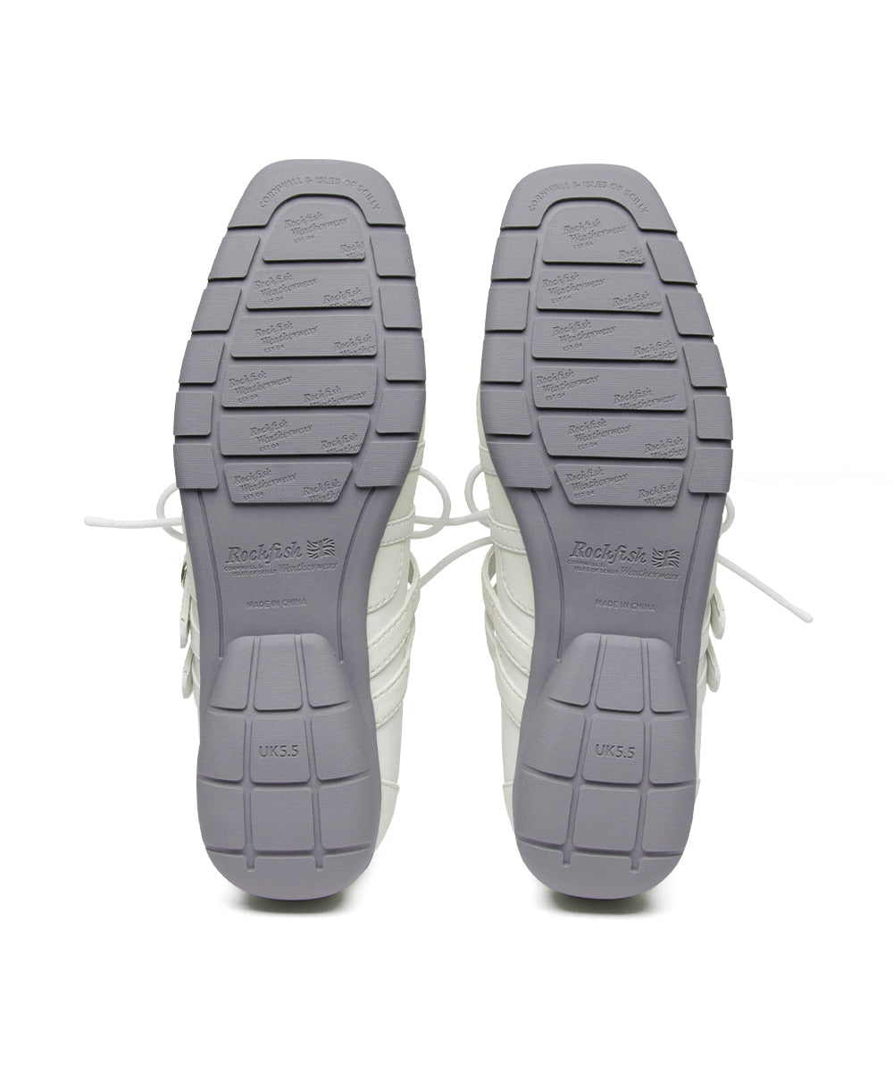Rockfish Weatherwear Aster Laceup Sneakers Cream White sole