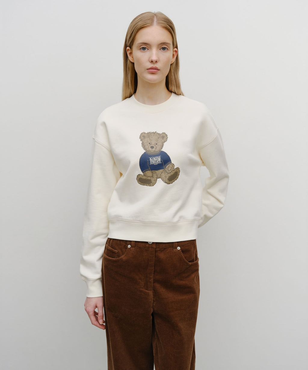 Marithé François Girbaud - W Doodle Bear Crop Sweatshirt