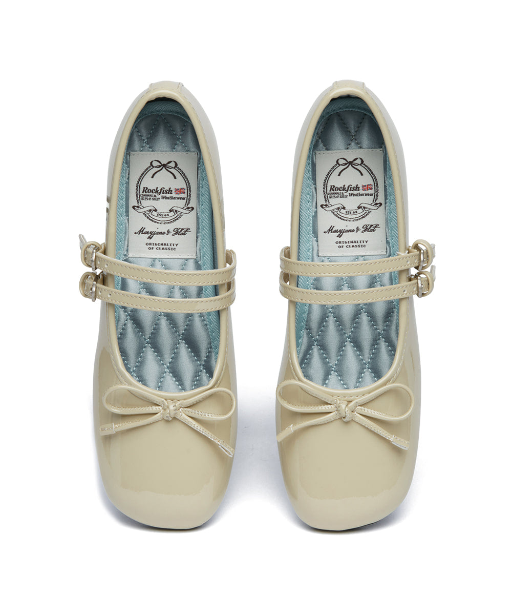Rockfish Weatherwear Square Toe Two Strap Maryjanes 4cm Butter view 10