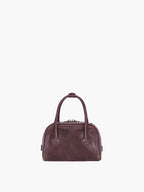MARGESHERWOOD Soft Tote Mini Bag in Wine Pull-up leather