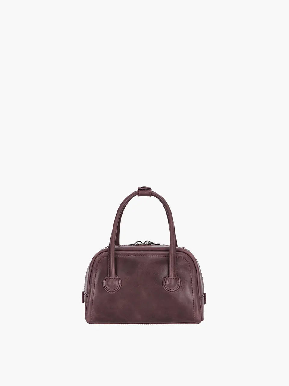MARGESHERWOOD Soft Tote Mini Bag in Wine Pull-up leather