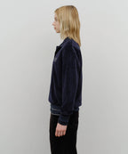 Marithé François Girbaud - Classic Logo Collared Velour Sweatshirt