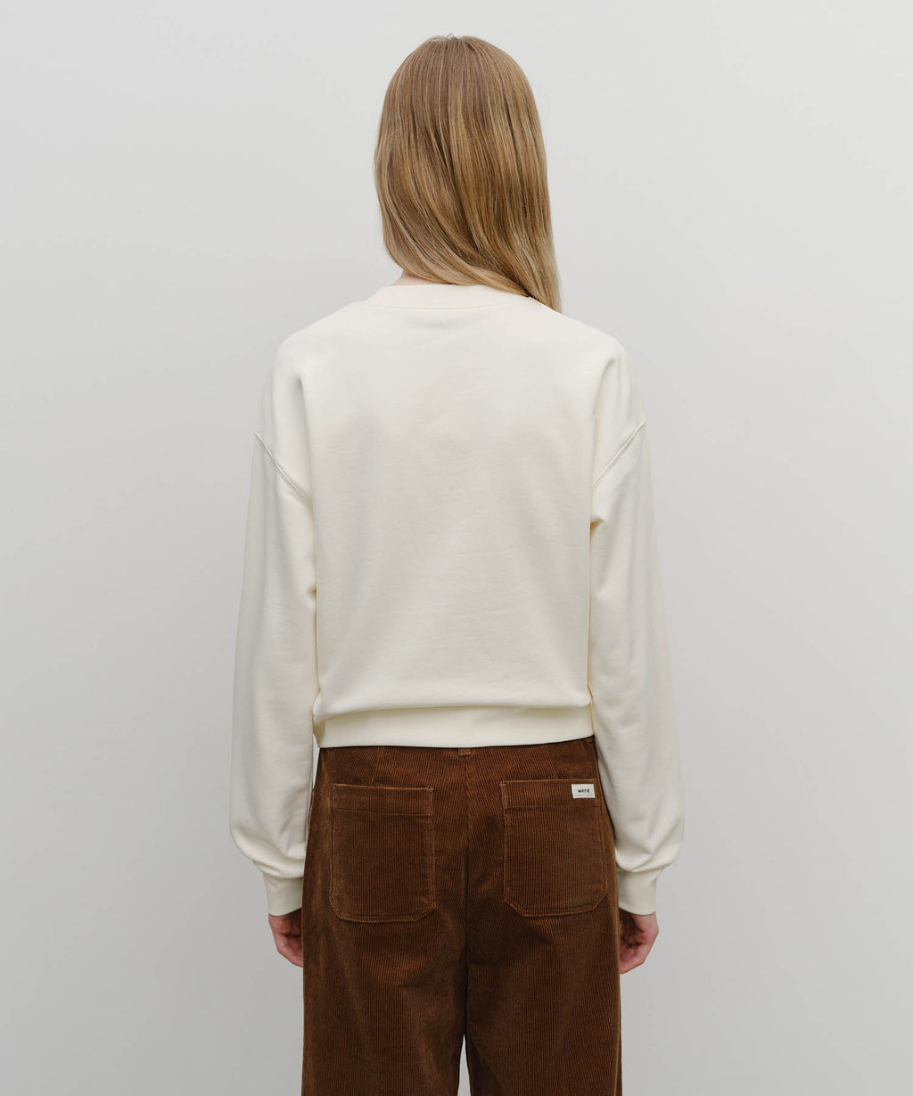 Marithé François Girbaud - W Doodle Bear Crop Sweatshirt