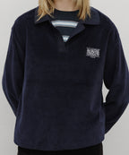 Marithé François Girbaud - Classic Logo Collared Velour Sweatshirt