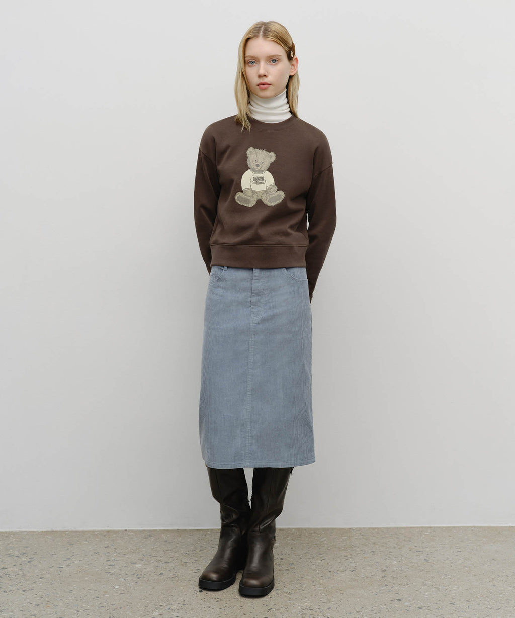 Marithé François Girbaud - W Doodle Bear Crop Sweatshirt