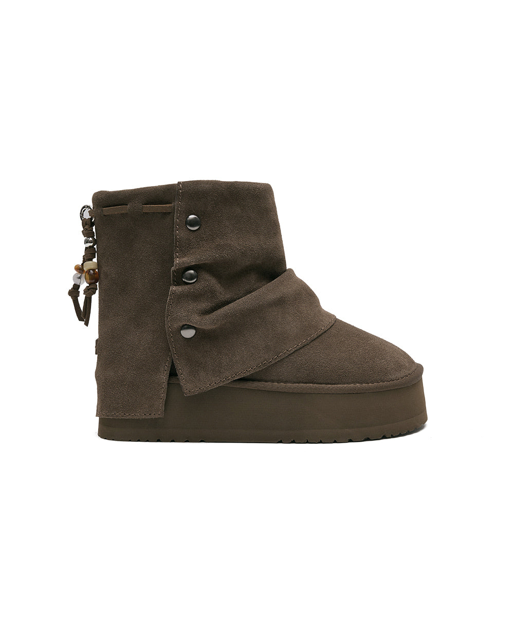 Rockfish Weatherwear Stud Maxi Folded Boots Short Cocoa view 2