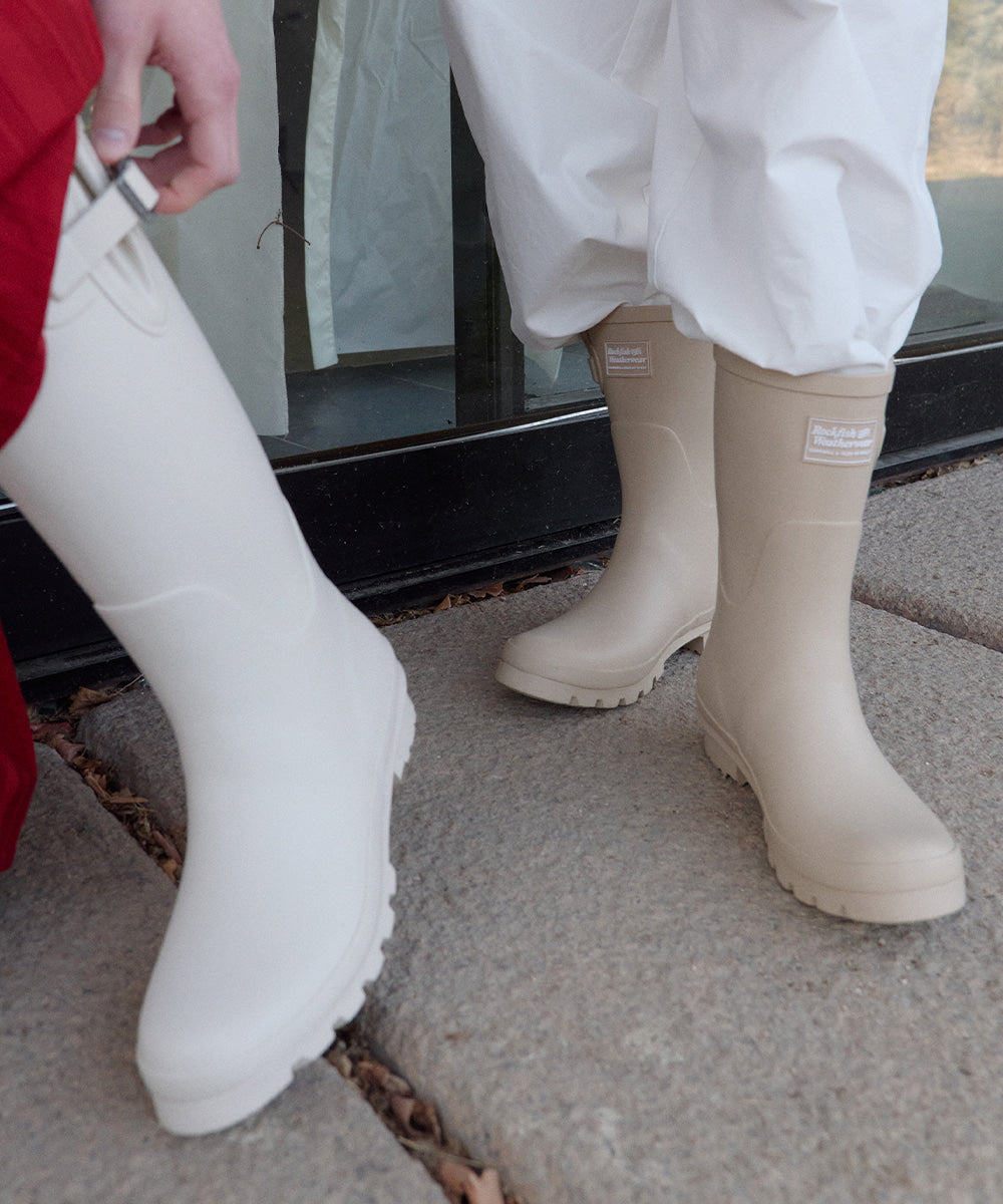 Rockfish Weatherwear ORIGINAL RAIN BOOTS SHORT Ivory detail 1