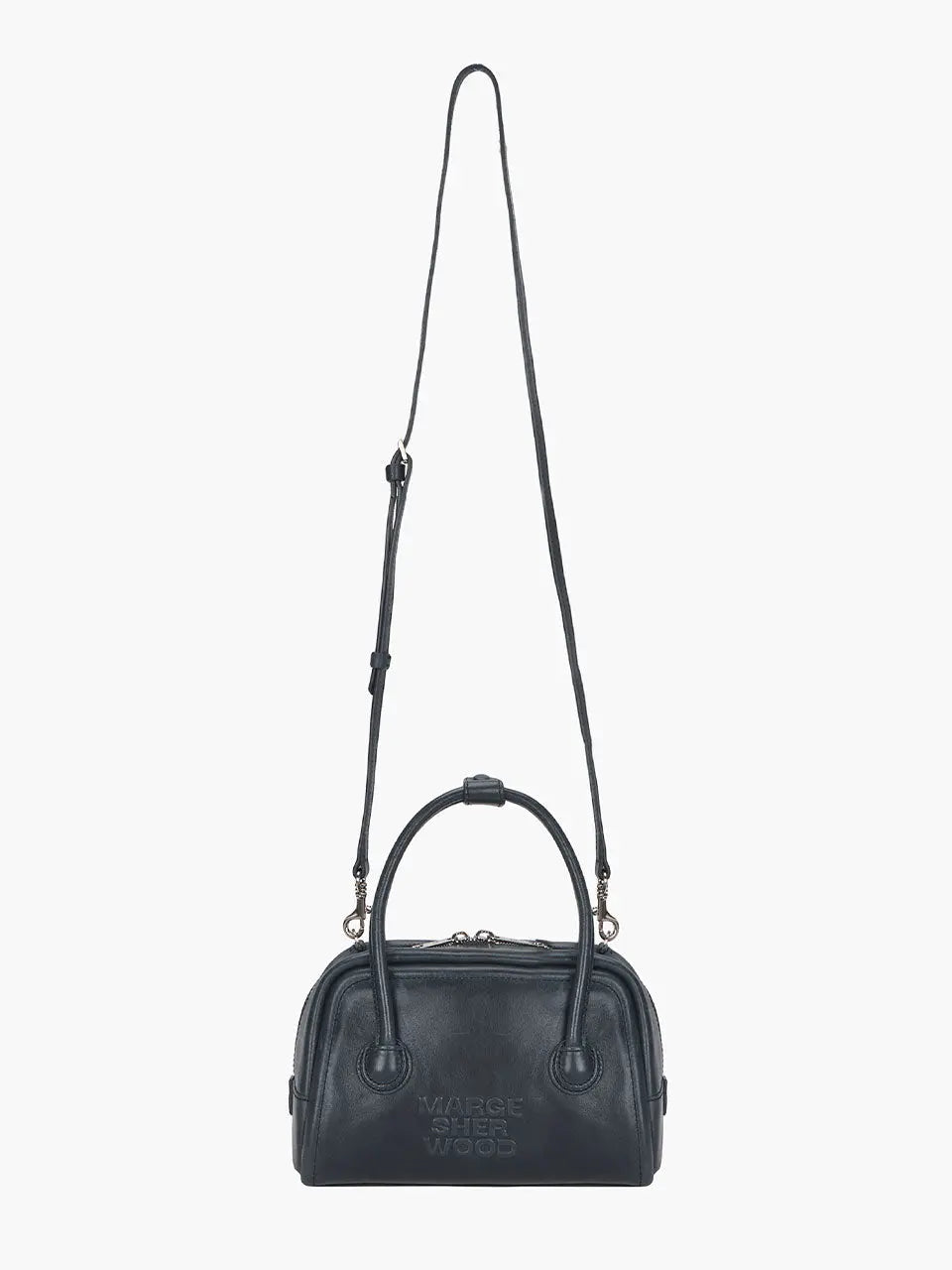 MARGESHERWOOD Soft Tote Mini Bag in Navy Pull-up leather