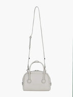MARGESHERWOOD Soft Tote Mini Bag in Light Grey Plain leather