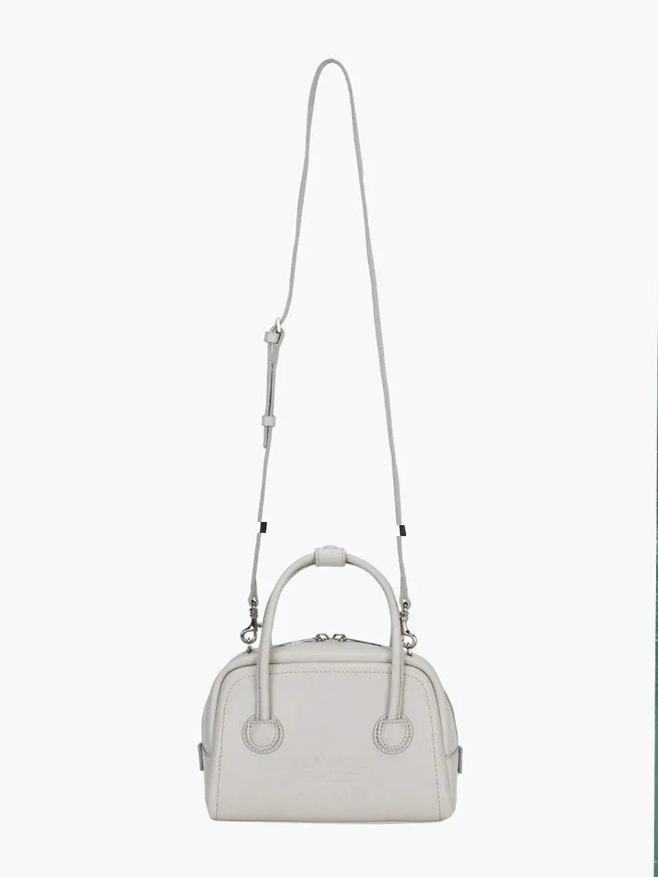 MARGESHERWOOD Soft Tote Mini Bag in Light Grey Plain leather