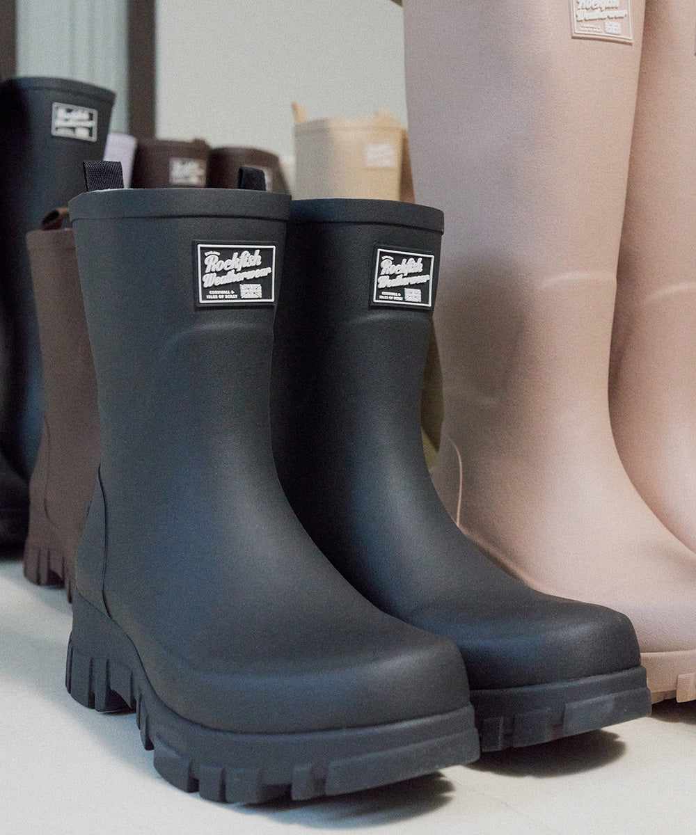 Rockfish Weatherwear PLATFORM RAIN BOOTS MIDDLE Black view 6