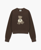 Marithé François Girbaud - W Doodle Bear Crop Sweatshirt