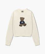 Marithé François Girbaud - W Doodle Bear Crop Sweatshirt