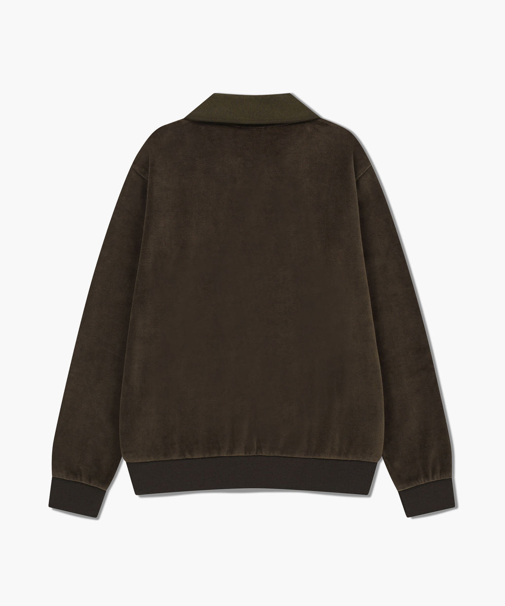 Marithé François Girbaud - Classic Logo Collared Velour Sweatshirt