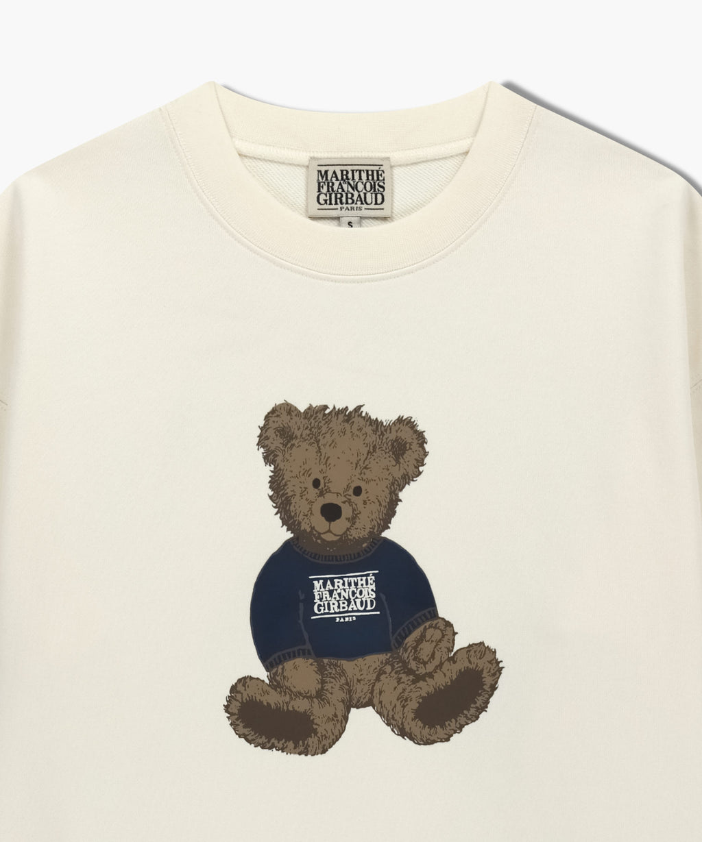 Marithé François Girbaud - W Doodle Bear Crop Sweatshirt