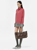 MARGESHERWOOD Grandma Used Bag Large - Washed Brown Pull-up Leather