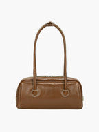 MARGESHERWOOD Soft Boston Ew Baguette Bag - Brown Crinkle