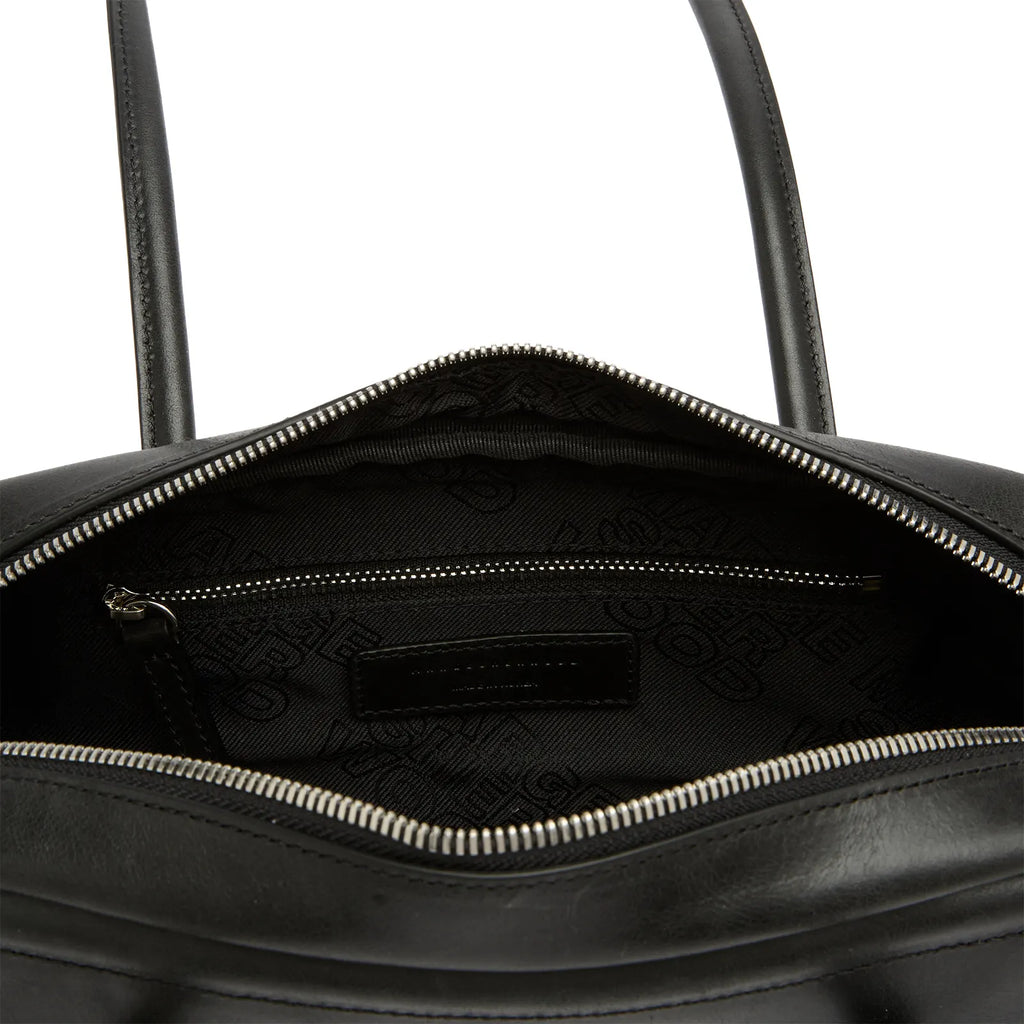 MARGESHERWOOD Soft Boston Ew Baguette Bag - Black Leather
