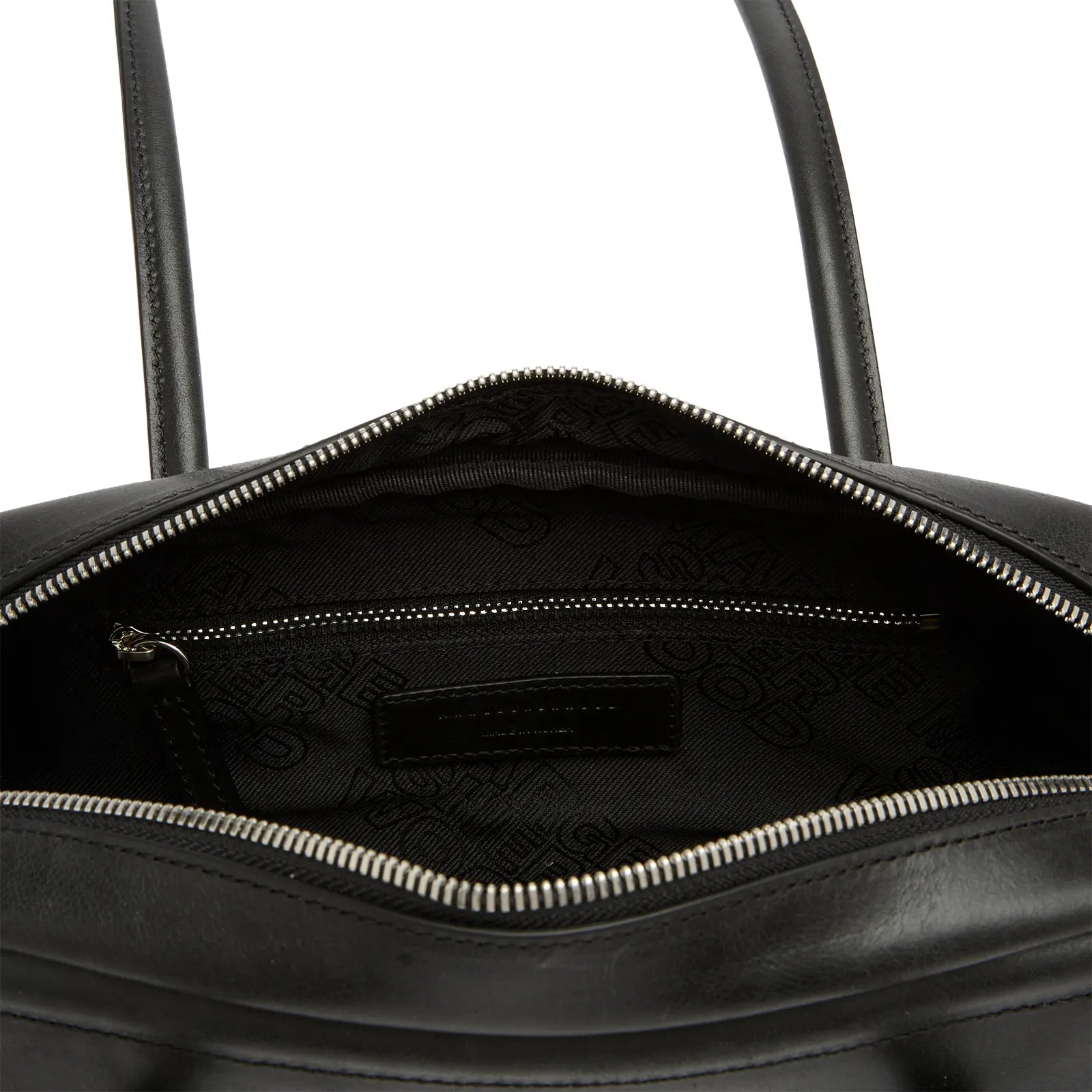 MARGESHERWOOD Soft Boston Ew Baguette Bag - Black Leather