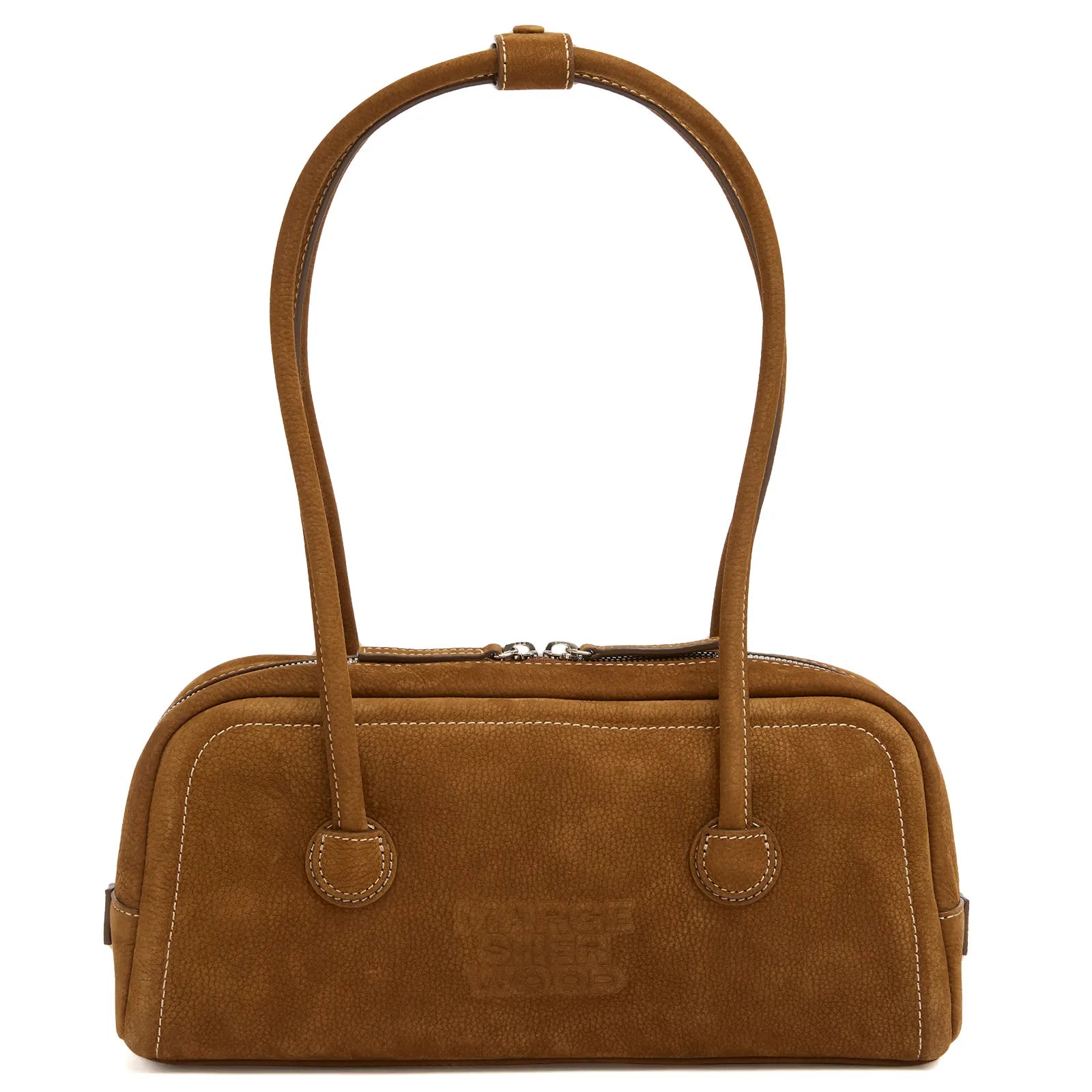 MARGESHERWOOD Soft Boston Ew Baguette Bag - Chestnut Nubuck