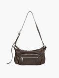 Marge Sherwood Outpocket Hobo Mini in washed brown pull-up
