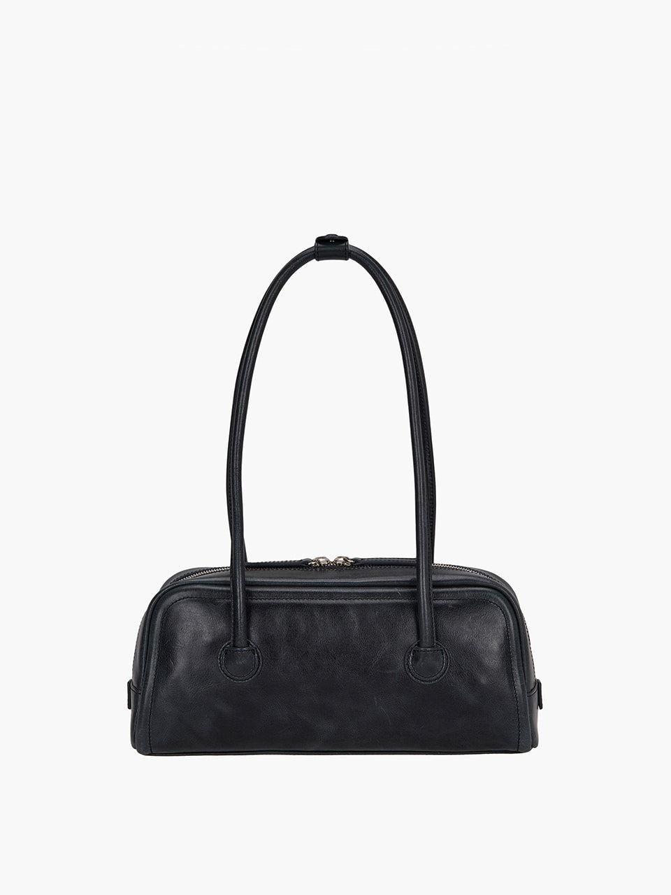 MARGESHERWOOD Soft Boston Ew Baguette Bag - Black Leather