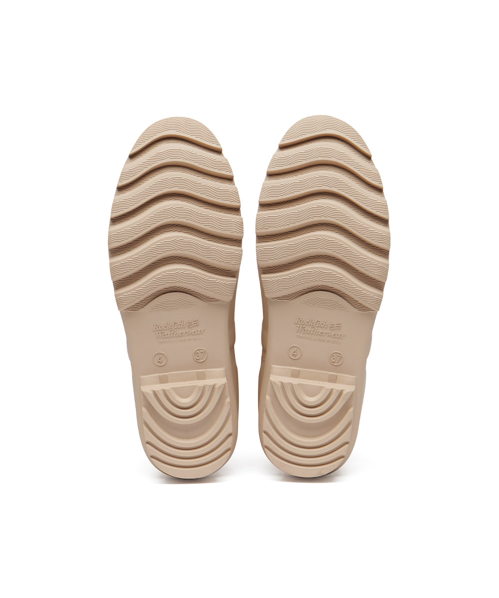 Rockfish Weatherwear ORIGINAL RAIN BOOTS LONG Beige sole