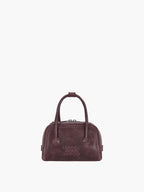 MARGESHERWOOD Soft Tote Mini Bag in Wine Pull-up leather