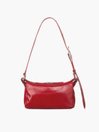 Marge Sherwood Outpocket Hobo Mini in apple red glossy plain, view 4