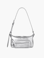 Marge Sherwood Outpocket Hobo Mini in silver crinkle